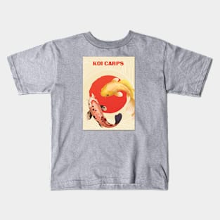 koi fish japan gold red Kids T-Shirt